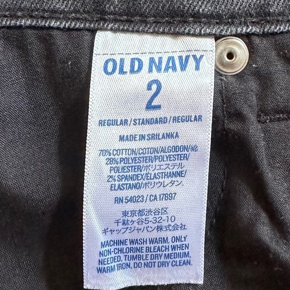 OLD NAVY The Flirt Skinny Jeans Black Denim Stretch 5-pocket Junior Women's 2 - Picture 10 of 15